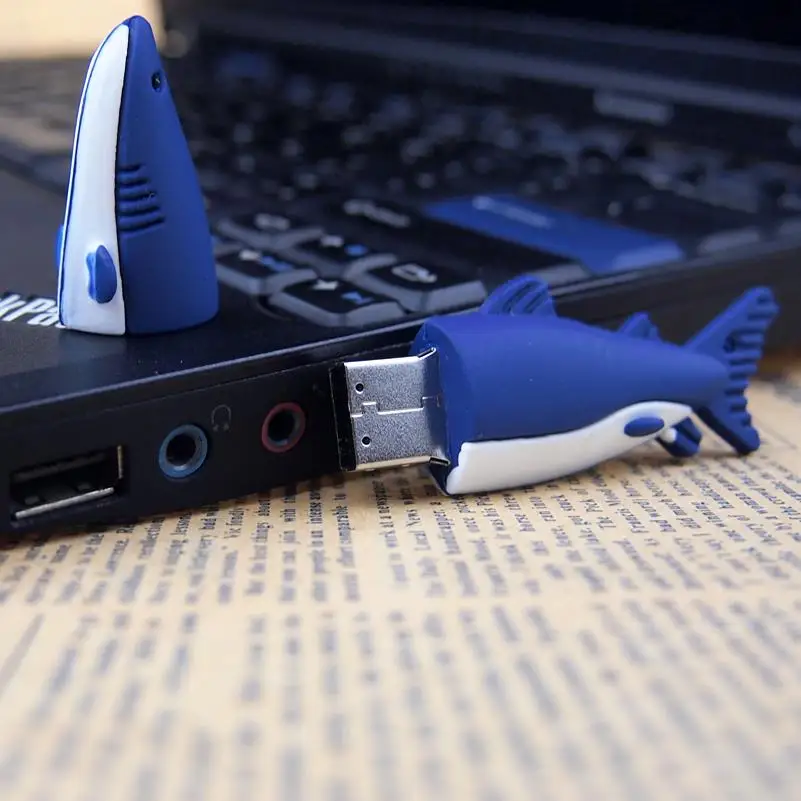 Силиконовый флеш накопитель shark usb 64 ГБ 32 2 0 для фотосъемки подарки карта памяти 128