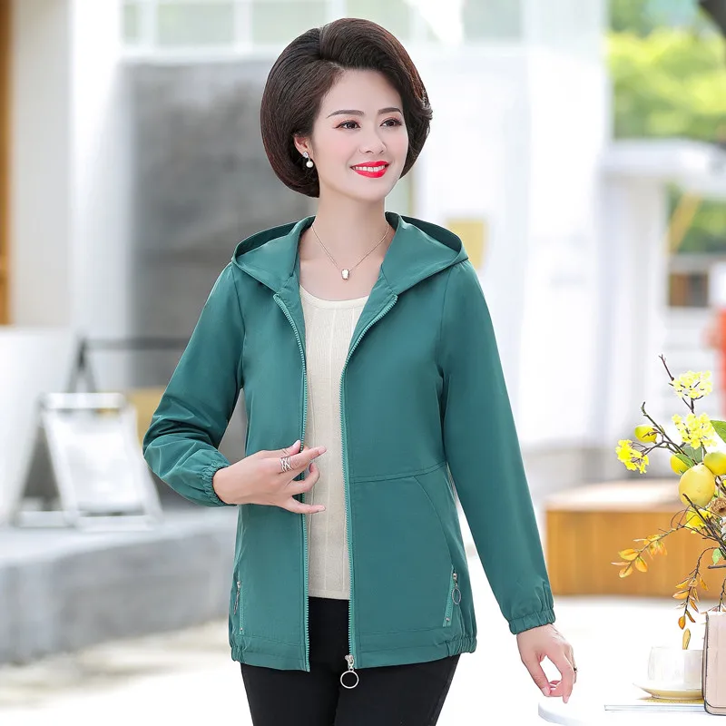 Мода весна 2020 короткая куртка для женщин среднего возраста Повседневная Верхняя