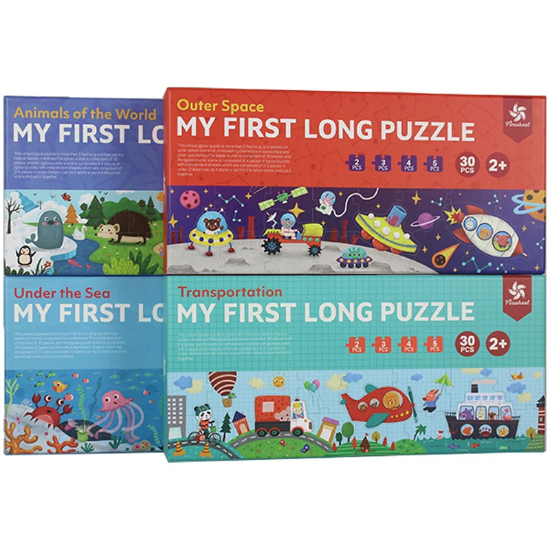 

PWO Kids Early Educational Baby Colorful Cartoon Popular Interesting Large Pieces Jigsaws Paper Puzzle Toy More Than 3 Years Old