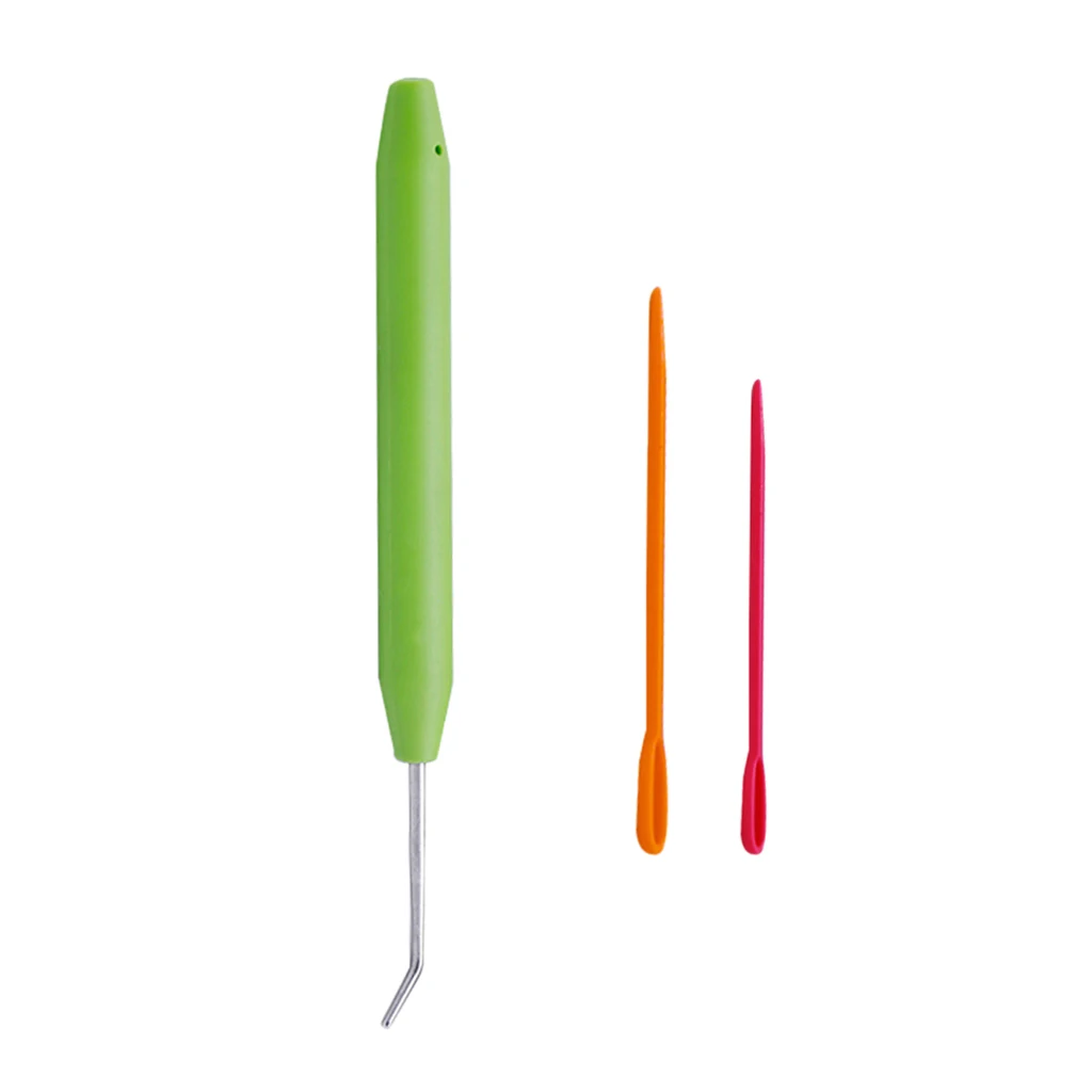 

Steel Crochet Hook Bent with Plastic Needles for Sewing Knitting DIY