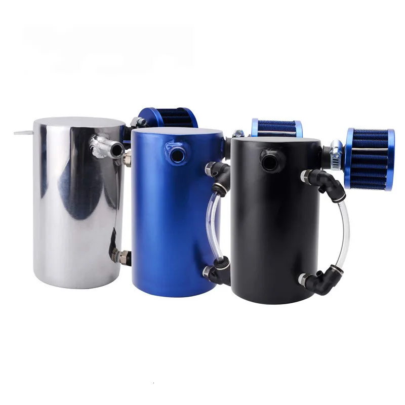 0.5L Universal Oil Catch Can Aluminum Racing Reservoir Breather Fuel Tank With Air Filter Engine Parts | Автомобили и мотоциклы
