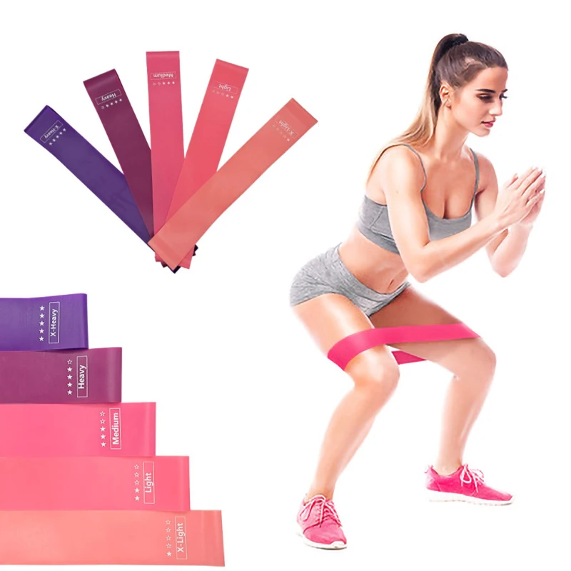 Эластичная лента для фитнеса с градиентом розового цвета | Спорт и развлечения