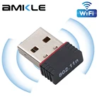 AMKLE портативная сетевая мини-карта USB 2,0 Wi-Fi Беспроводной адаптер Сетевая LAN-карта 150 Мбитс 802,11 ngb RTL8188EU адаптер для рабочего стола