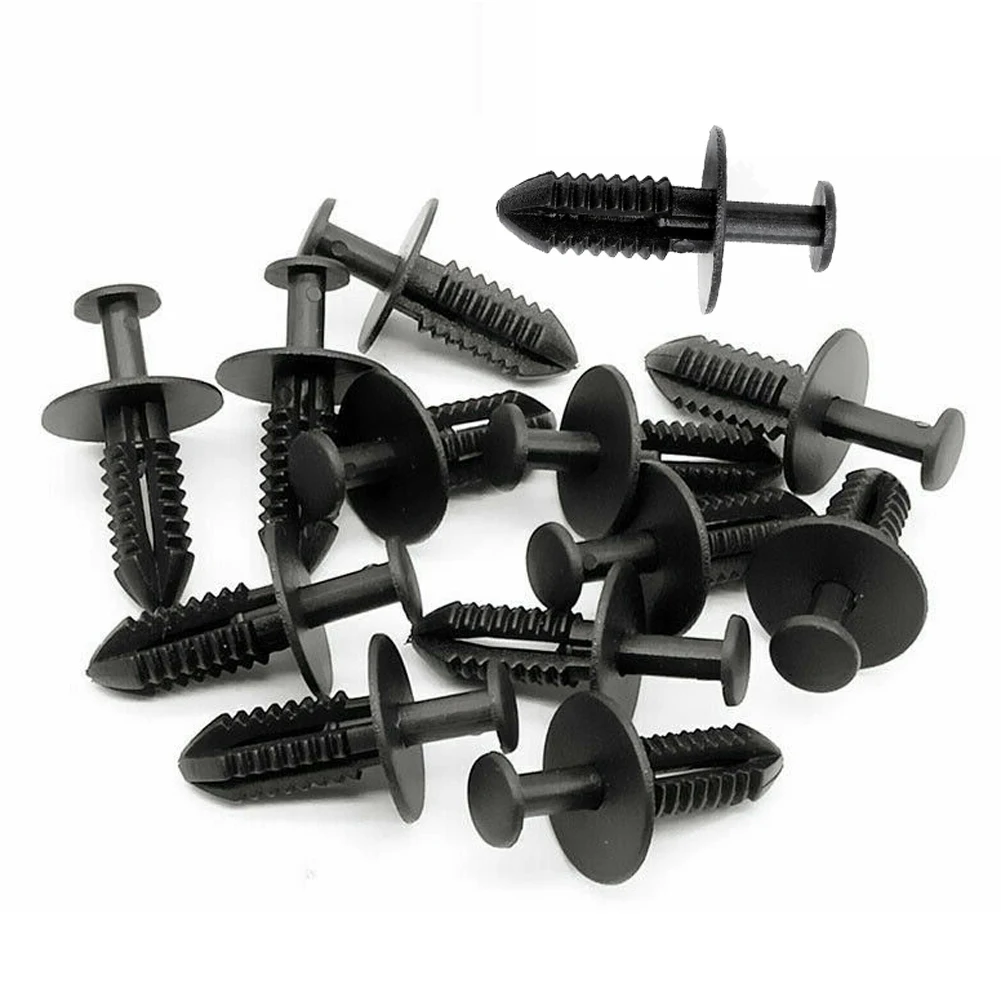 

100 Hole Plastic Rivets Fastener Clips Push Pin For Car Auto Fender Bumper 7mm