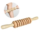 Деревянный массажер, ролик для тела, массажер для мышц, ролик для тела, терапия, расслабляющий ролик для успокоения, для фитнеса и тела