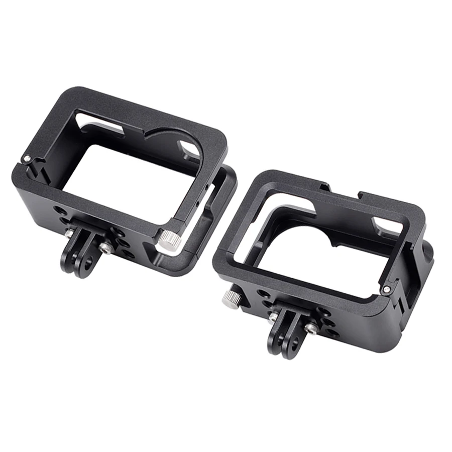 

Vlog Camera Cage With Two Cold Shoes for Microphone Protection Frame Metal Case for DJI Osmo Action Camera GoPro Accessories Kit