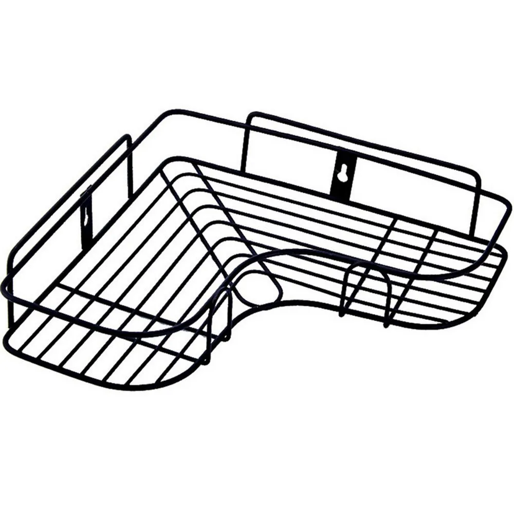 Угловая полка без отверстий для ванной комнаты туалета гвоздей и треугольная