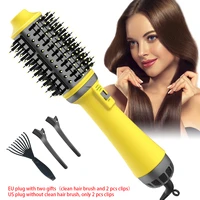 new 3th one step hair dryer hot air brush professional blow dryer comb curling iron hair straightener brush hair styling tool
