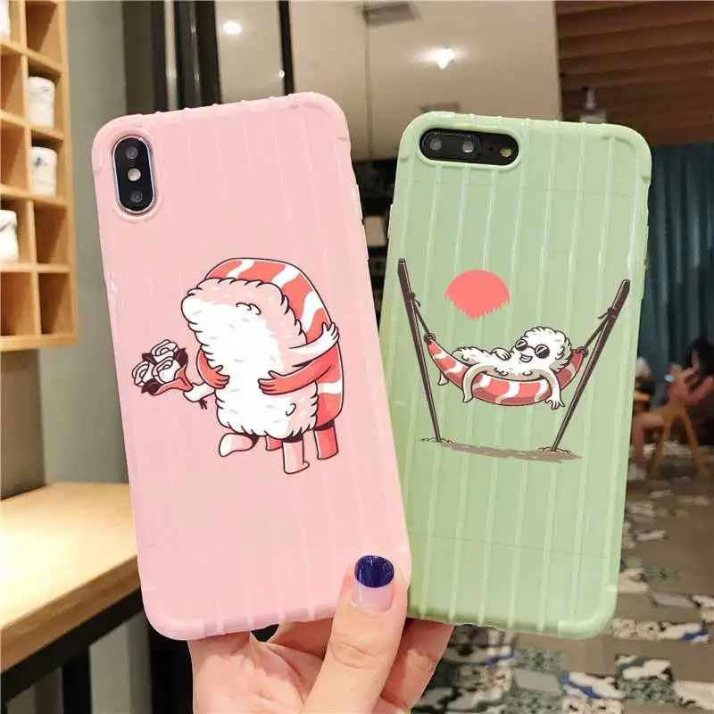 Японский чемодан на колесиках для суши текстурный чехол телефона IPhone 11 Pro Max X XS MAX 8