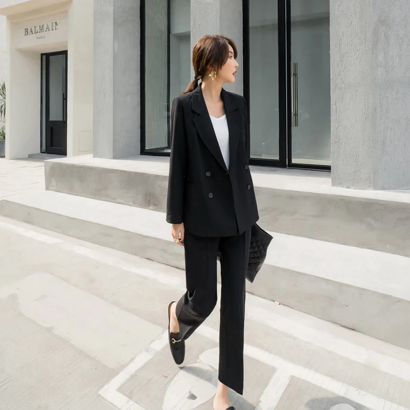 Mozuleva модные Комплект из 2 предметов двубортный пиджак и юбка с завышенной талией