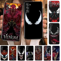 marvel venomel phone cover hull for samsung galaxy s8 s9 s10e s20 s21 s5 s30 plus s20 fe 5g lite ultra black soft case