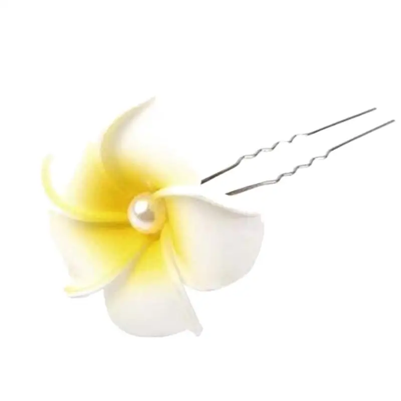 5 шт. поролоновые заколки для волос Гавайские Plumeria свадебные шпильки клипсы 4 см u