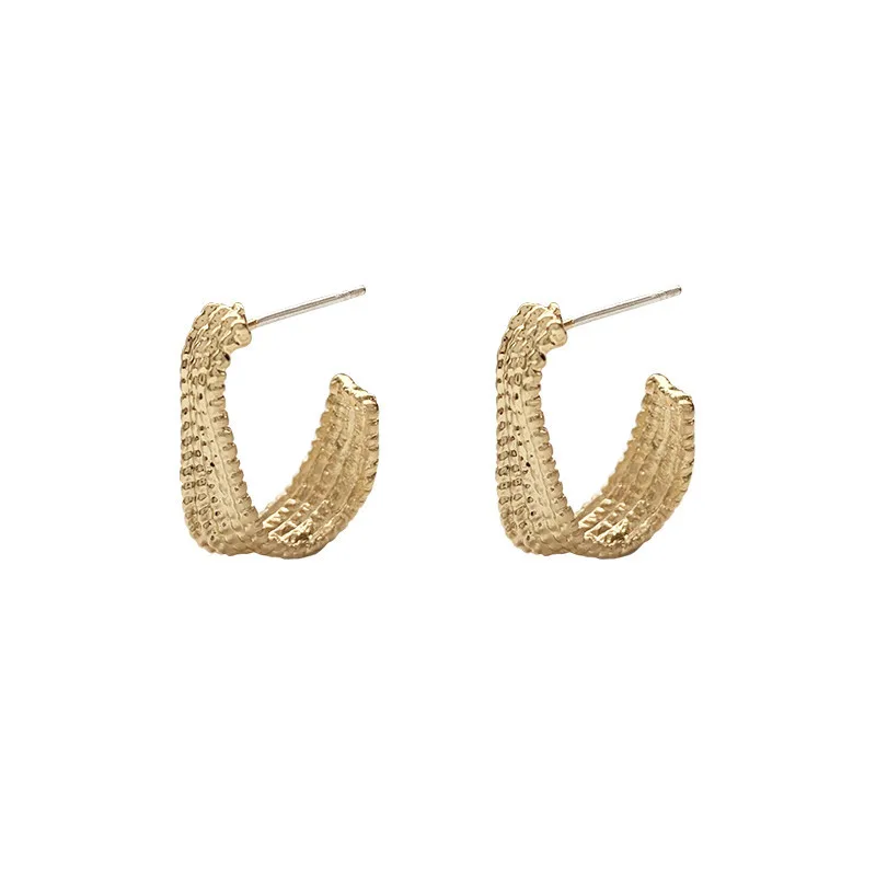 

2020 New Korean Vintage Earrings For Women Big Metal Geometric Earrings Gold Hanging Dangle Earrings Fashion Jewelry