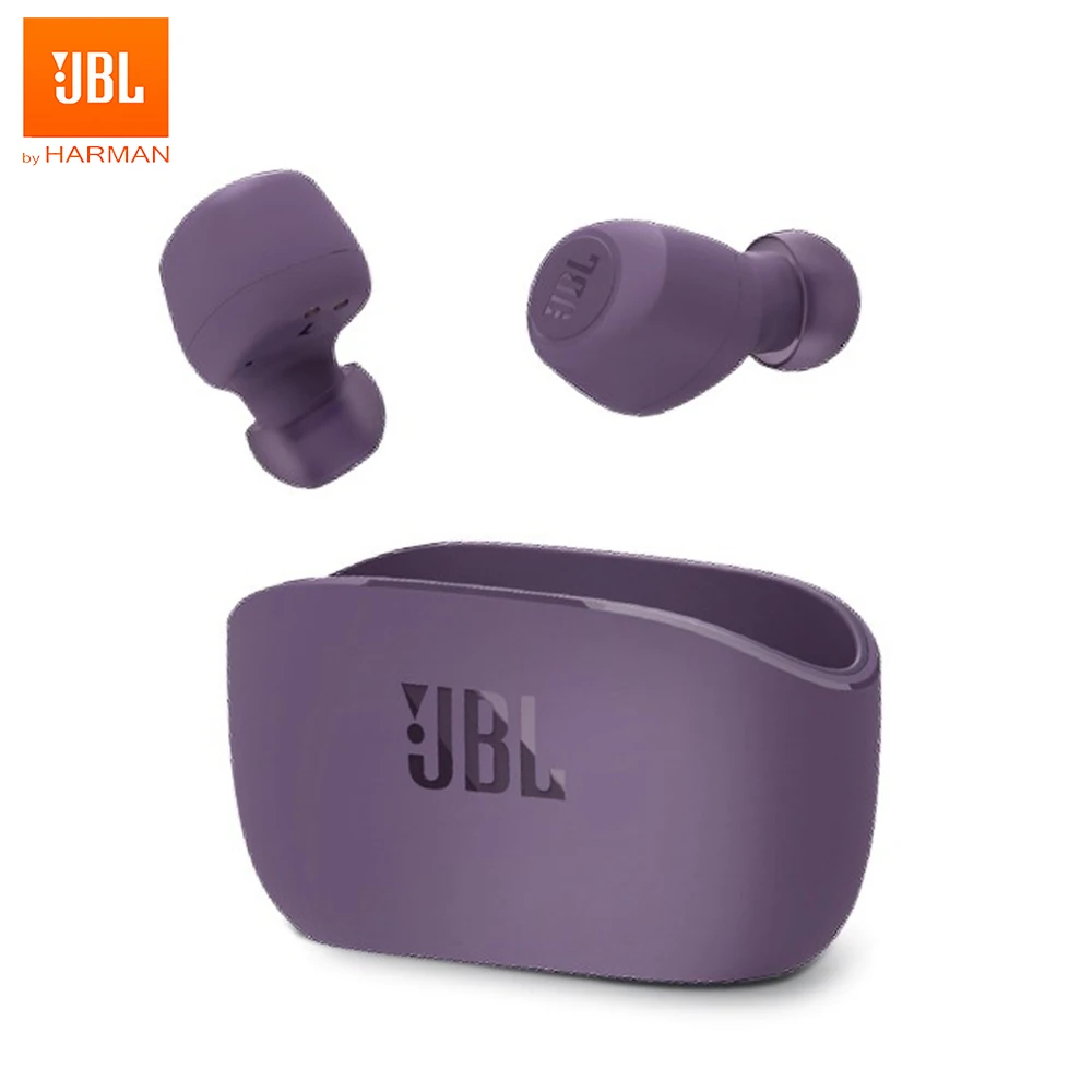 JBL W100TWS Bluetooth 5.0 Earphones True Wireless TWS Stereo Earbuds Deep Bass Sound Headphones Sport Headset Mic Charging Case