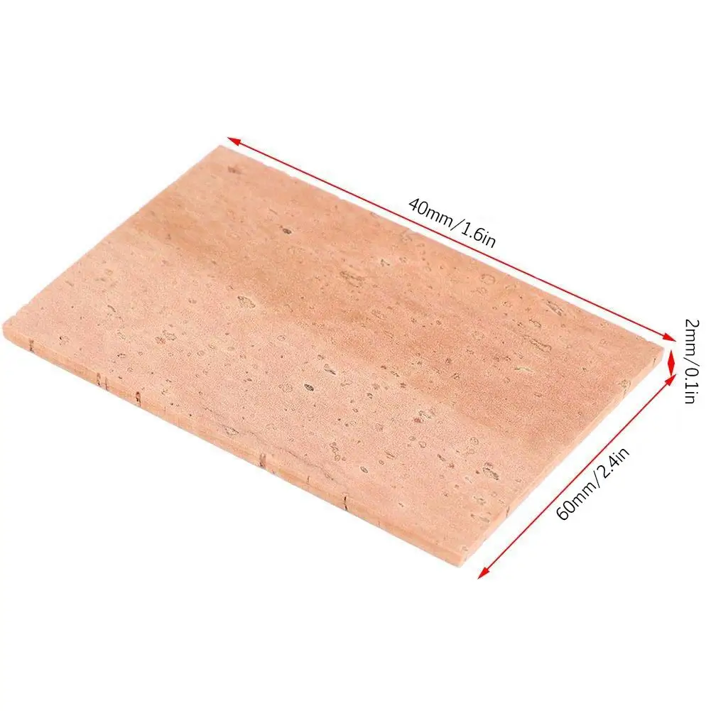 3PCS 60*40*2mm Natural Saxophone Cork Sheet Neck Joint Board Suitable for Alto/Soprano/Tenor Sax | Спорт и развлечения