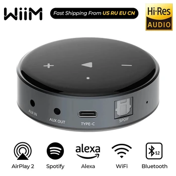 Wiim Mini WIFI2.4/5G&Bluetooth 5.0 HiFi Preamplifier  DLNA For Airplay2 Audio Music Adapter Multi Room Streams Intelligent Voice
