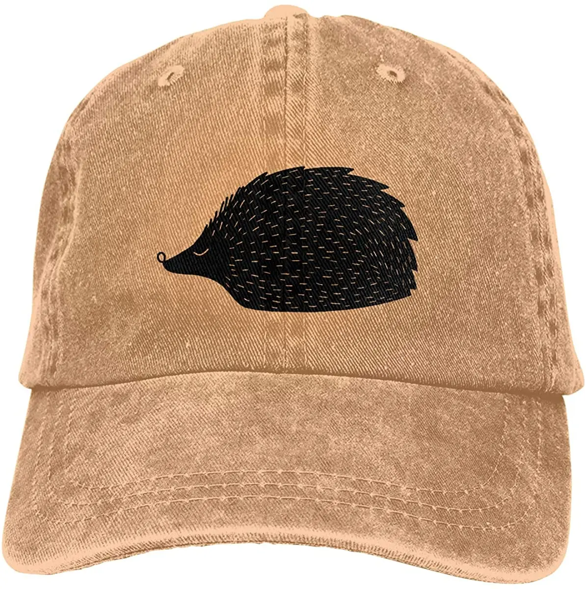 

Unisex Sleeping Hedgehog Vintage Washed Twill Baseball Caps Adjustable Hats Funny Humor Irony Graphics Of Adult Gift Natural