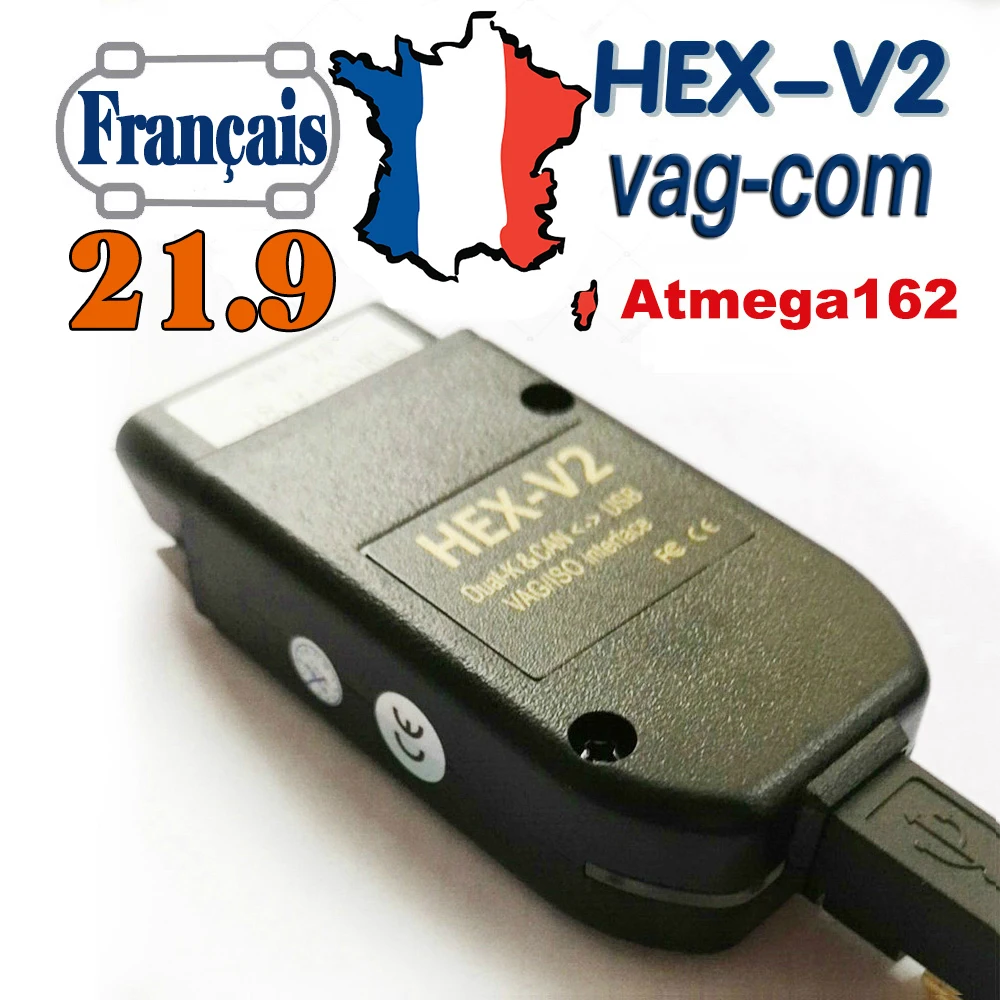 2021 Новинка VCDSCan HEX V2 VAG COM 21 9 VAGCOM 21.3 интерфейс для VW AUDI Skoda Seat Английский Французский