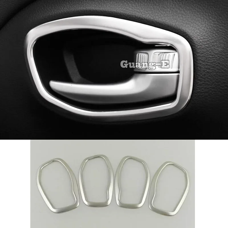 

For Jeep Renegade 2016 2017 2018 2019 2020 Car Styling Cover Stick Trim Stainless Steel Door Inner Handle Bowl Frame Lamp 4pcs