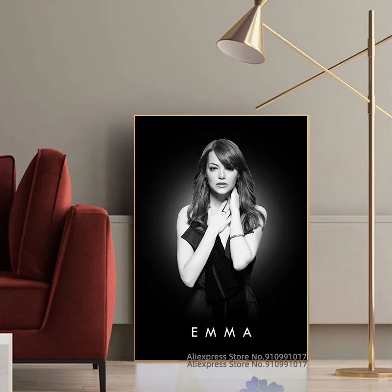 Женский фильм звезды Эмма фотография напечатанная на холсте настенный
