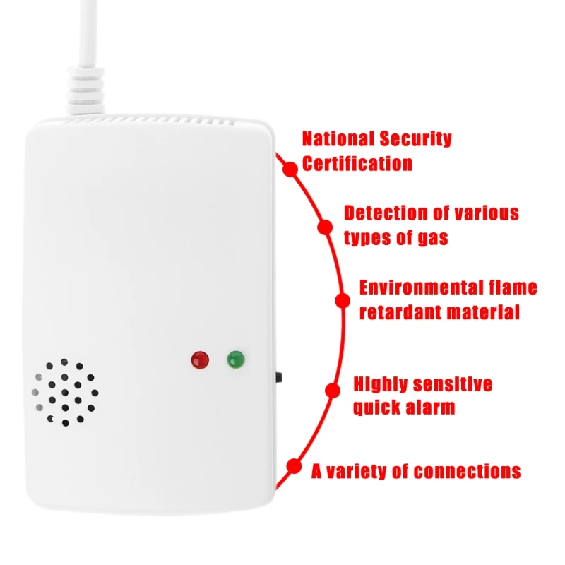 

Gas leak detector combustible propane butane methane natural gas safety alarm sensor High sensitivity, suitable for home safety