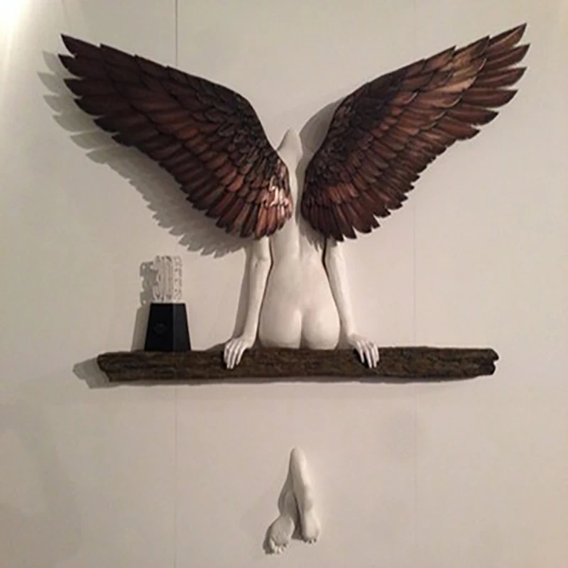 

Creative Angel Wing Resin Ornament Living Room Bedroom Decoration Ornament Home decor resin craft wall hanging ornaments