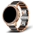 Ремешок из нержавеющей стали для samsung galaxy watch 3 45 мм, браслет из керамики для galaxy watch 46 мм Gear S3 Frontier huawei gt 2e, 22 мм