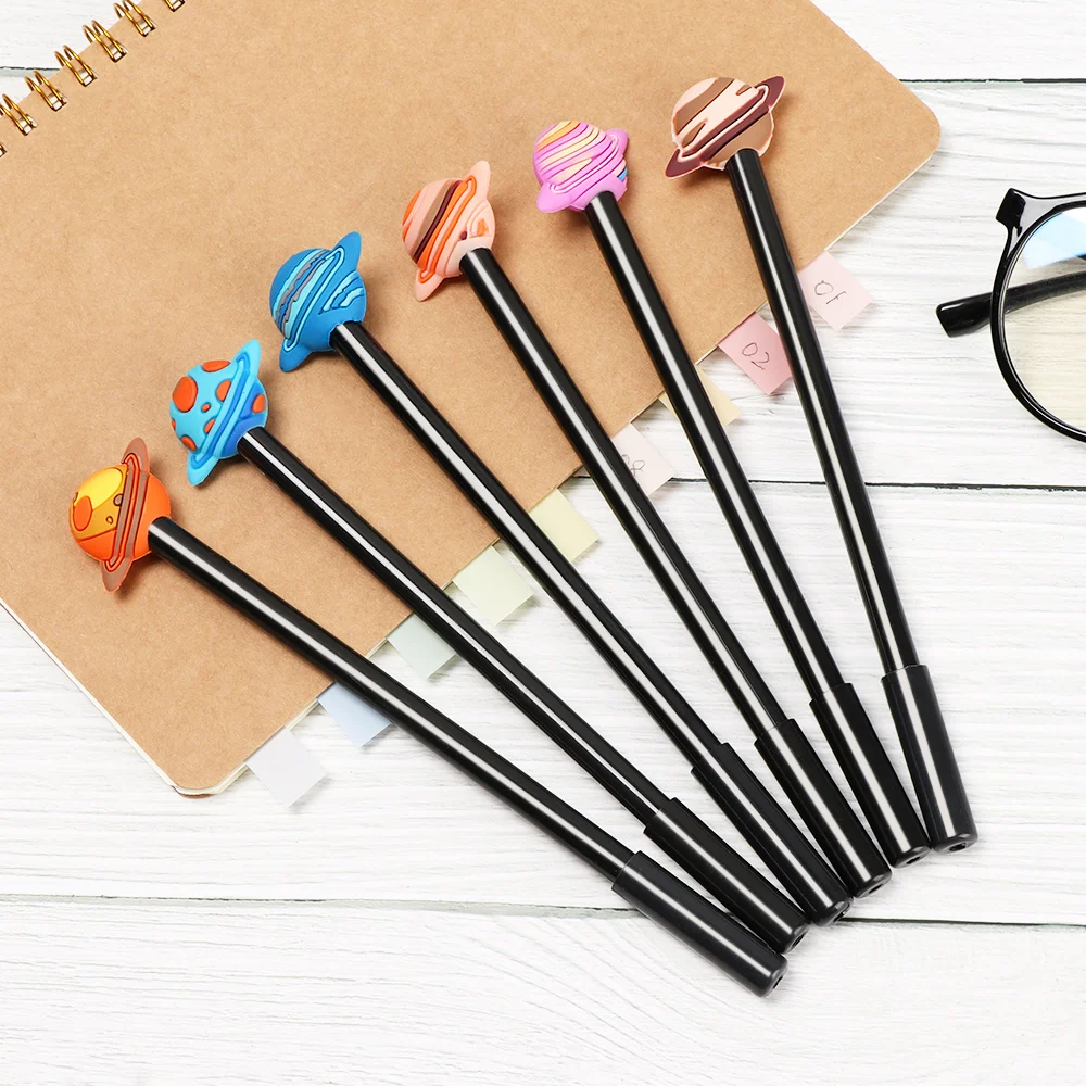 0 5 мм мультфильм с черными чернилами разноцветная гелевая ручка планета школьные