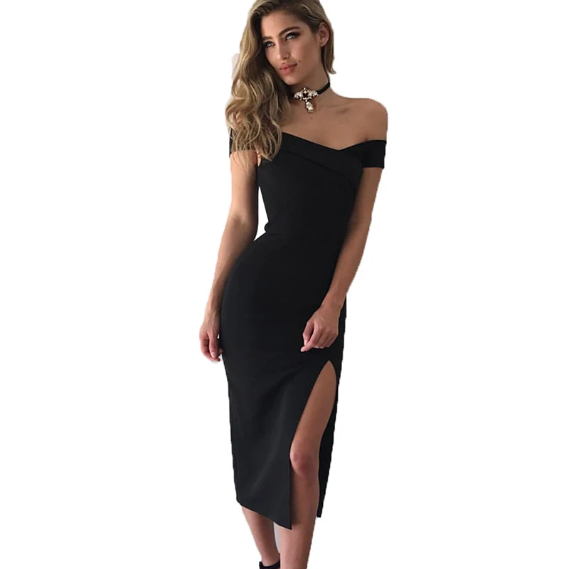 Летнее сексуальное элегантное платье-топ MIOAFR с коротким рукавом однотонное