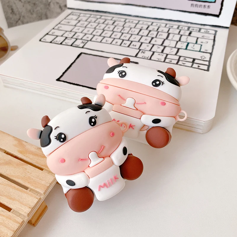 3D чехол для AirPods 1 2 Pro Box Corgi корова Шиба-ину мягкий силиконовый беспроводных Bluetooth