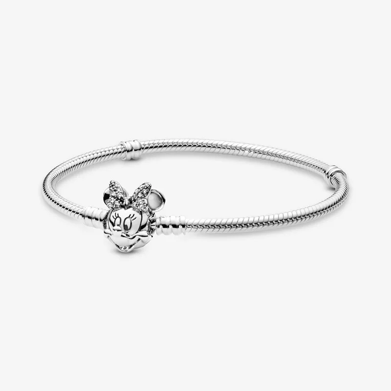 

925 Sterling Silver Moment Sparkling Snake Chain Bracelet DIY Jewelry Making High Quality Exquisite Bracelet For Pandora