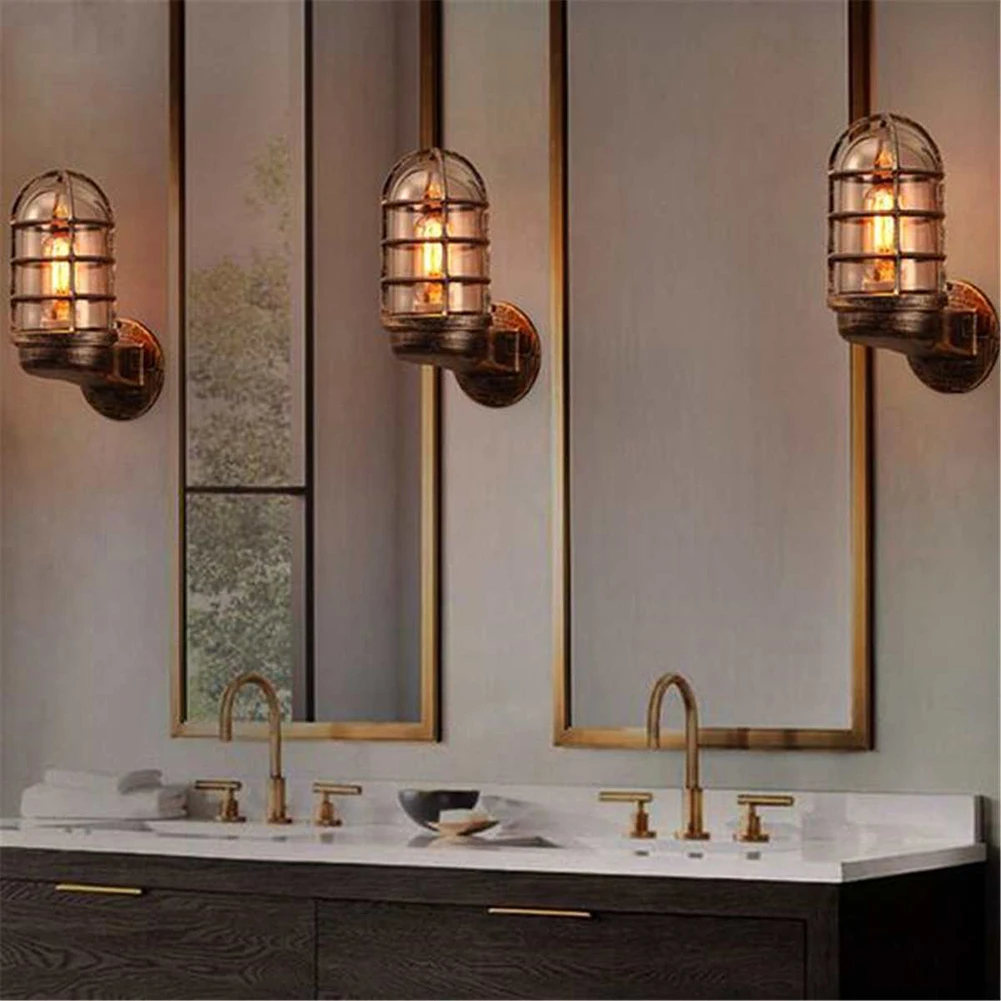 

Antique Wall Light Cage Guard Sconce Lights Modern Industrial Wall Lamps for Bar Pub Cafe Decoration Indoor Lighting