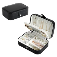 casegrace mini travel jewelry organizer box double layer girl gift storage case portable pu leather earrings jewellery organizer