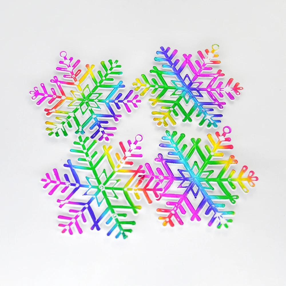 

12Pcs Christmas Color Snowflake Decoration Home Pendant 2021 New Year Gift Christmas Tree Snowflake Party Decoration Navidad