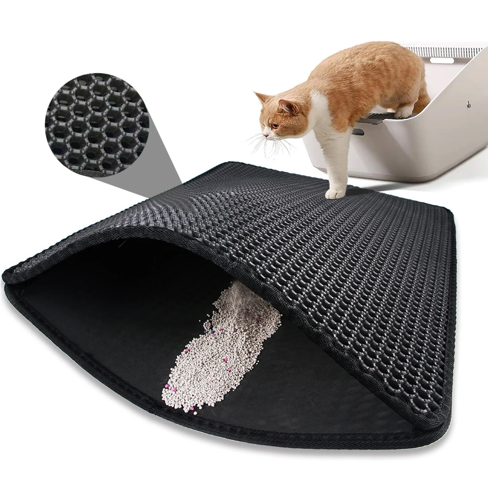 

Waterproof Pet Cat Litter Mat Eva Double Layer Litter Cat Bed Pads Trapping Pets Litter Box Mat Pet Bed for Cats House Clean Mat