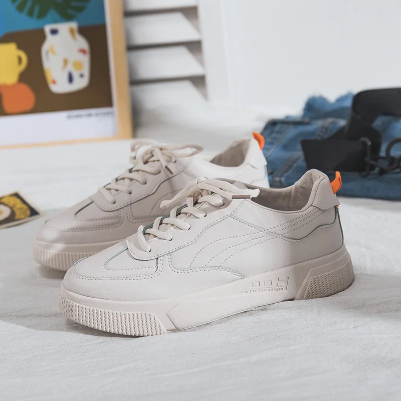 Женские кроссовки на плоской платформе дышащие слипоны шнуровке Повседневная