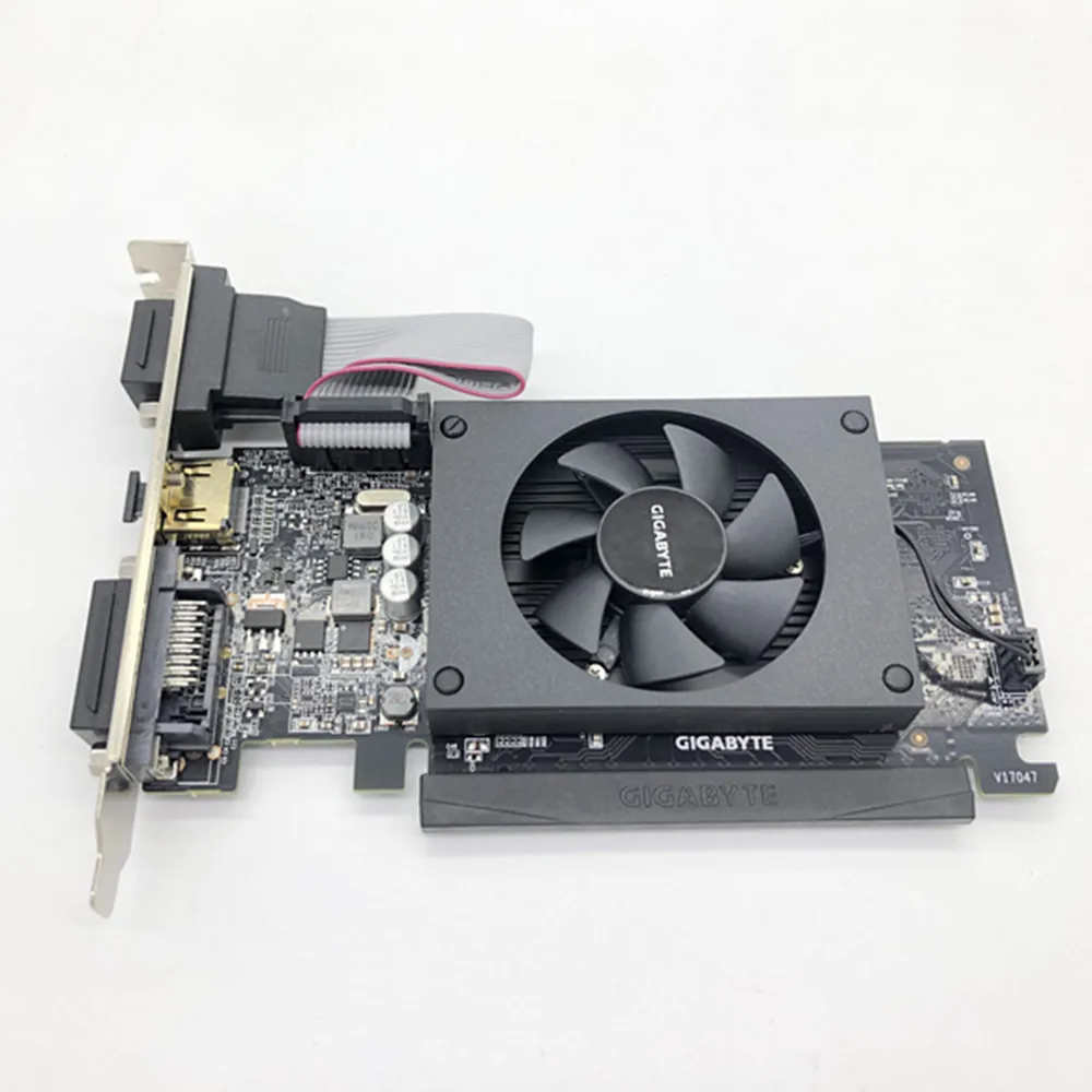 Полностью новый Gigabyte GV N710D5 2GL GT710 2G D5 полувысотная карта для настольного