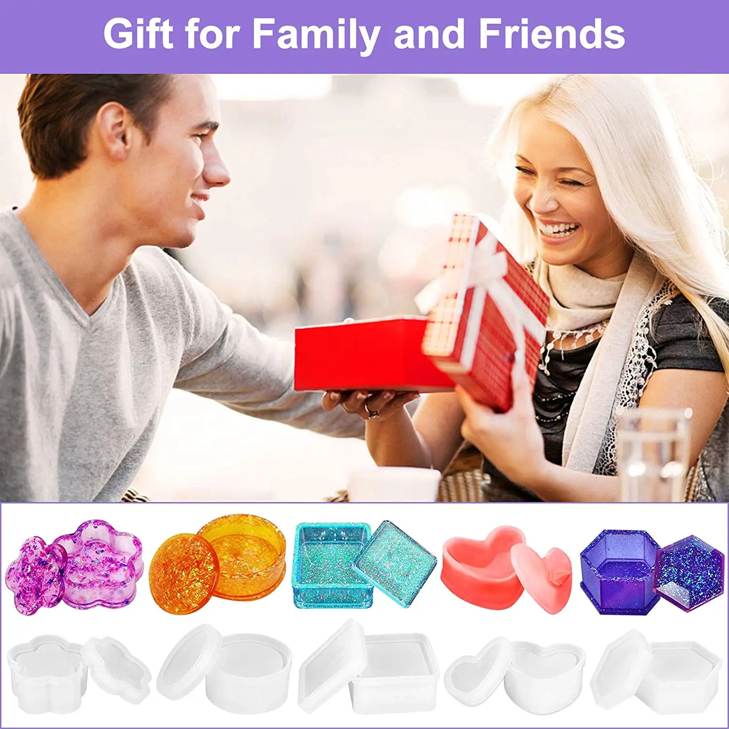 Силиконовая форма из смолы коробка для литья ювелирных изделий сделай сам