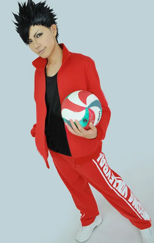 Haikyuu! Nekoma Высокая Школьная майка Kuroo Tetsurou/Hinata Shyouyou Косплей костюмы на Хэллоуин |