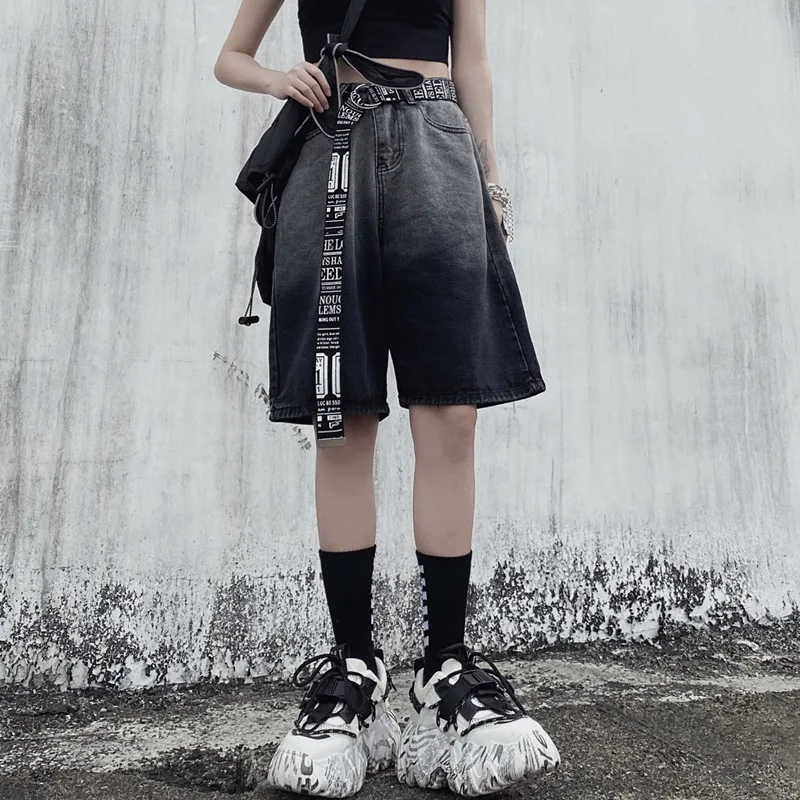 

Fashion Jeans 2021 New Trend Denim Shorts Washed Tie-Dye Gradient Five-Point Pants Casual Loose Men And Women Jeans Streetwear
