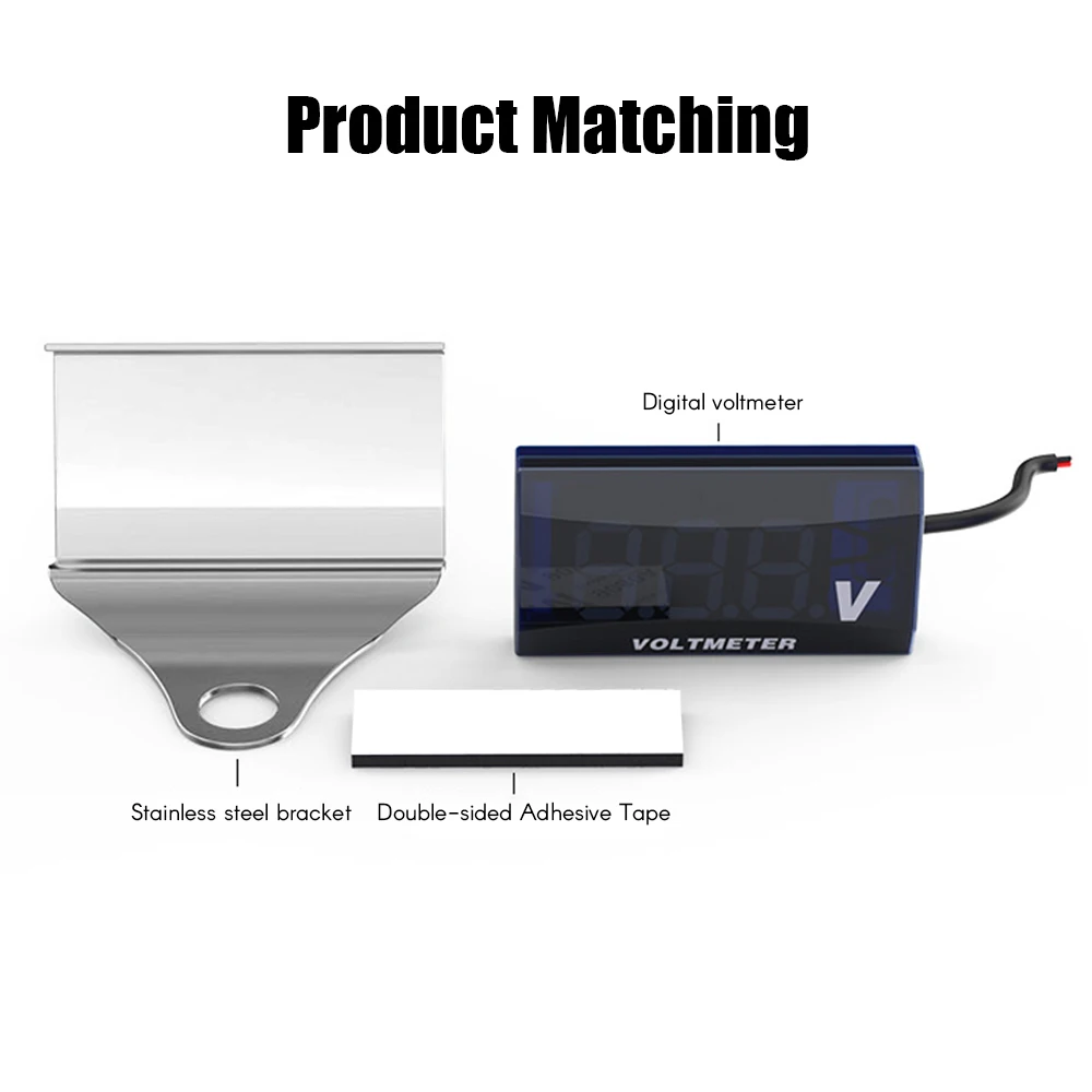 DC10 150V Цифровой вольтметр аксессуары для мотоциклов со светодиодным дисплеем