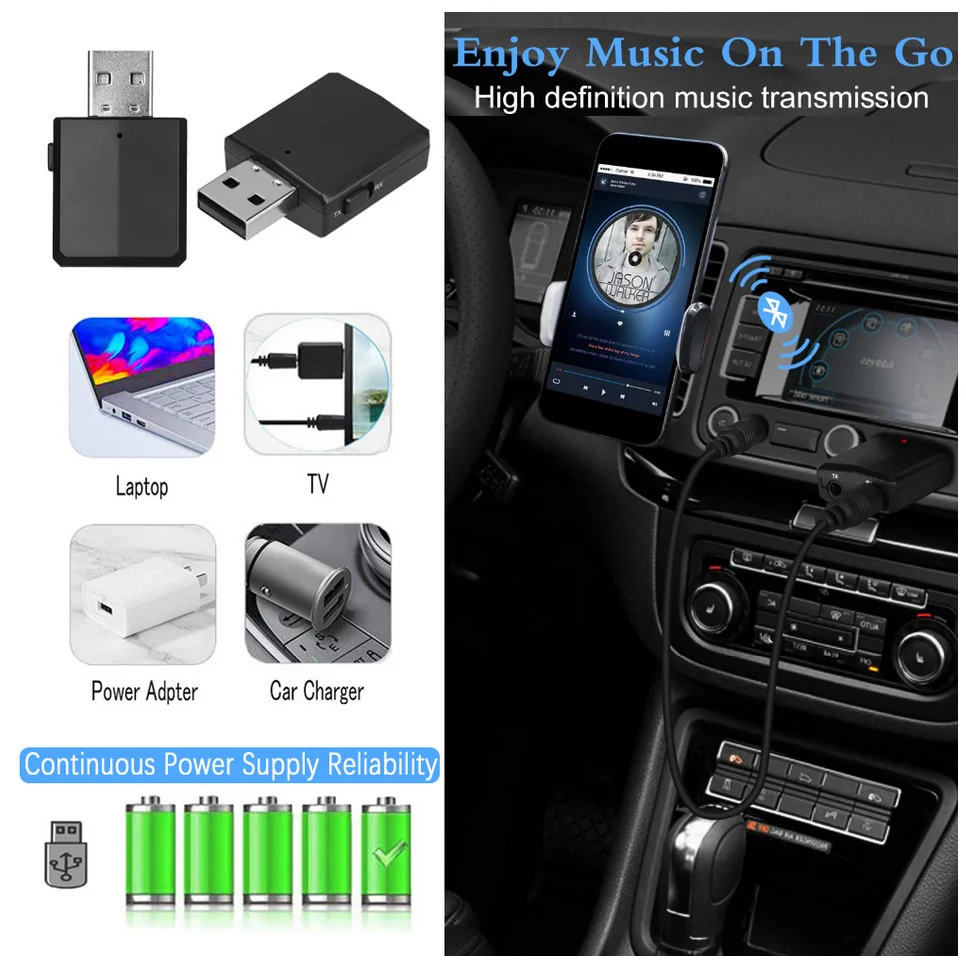 USB Bluetooth 5 0 3 в 1 передатчик приемник мм AUX для ipad ТВ ПК наушники дома стерео