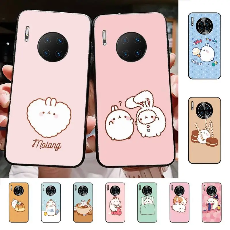 

Cute Molang Phone Case for Huawei Mate 20 10 9 40 30 lite pro X Nova 2 3i 7se