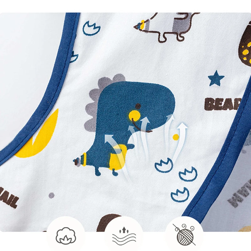 Warmom-ropa de comedor sin mangas para beb&eacute;, babero impermeable de tafet&aacute;n de poli&eacute;ster, sin mangas-4