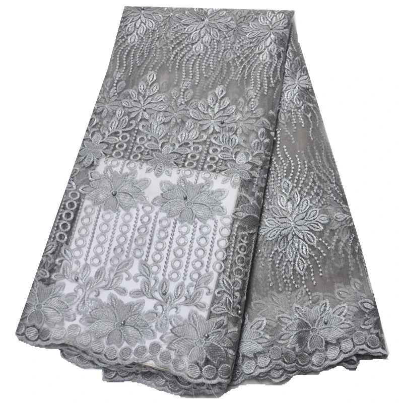 5 ярдов новая фиолетовая кружевная ткань нигерийская 2019 высококачественное