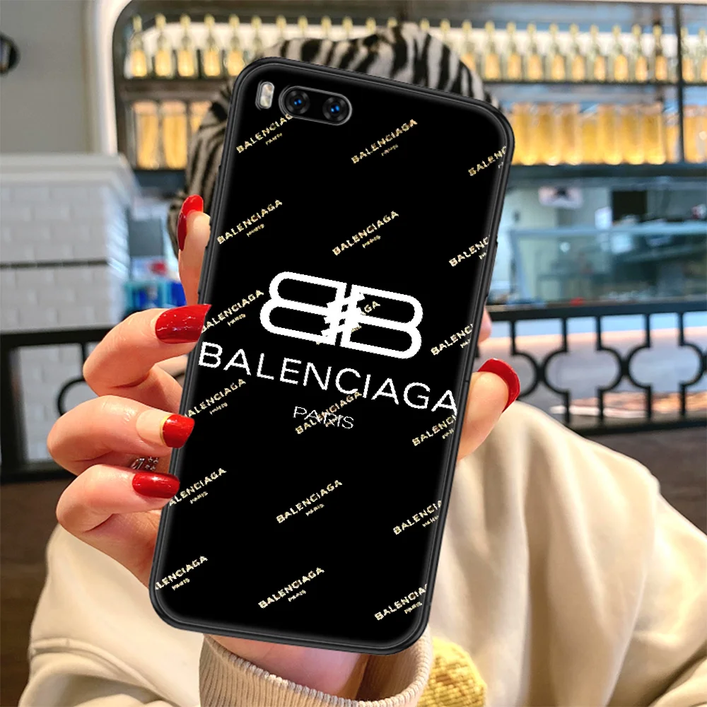 

Luxury Brand Paris Cristbal Fashion Phone case For Xiaomi Mi Max Note 3 A2 A3 8 9 9T 10 Lite Pro Ultra black soft waterproof