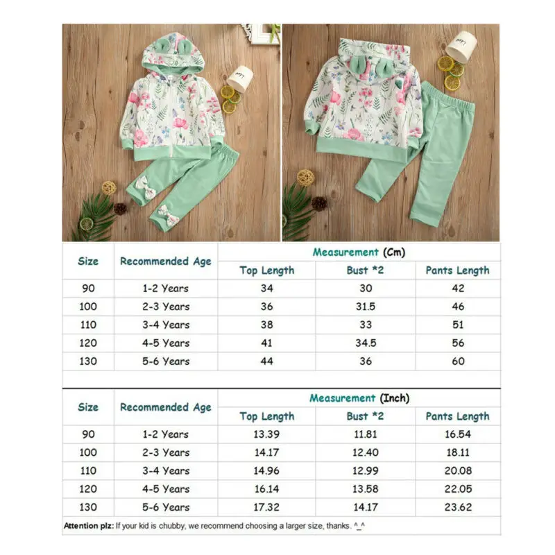 1-6T Kids Girls Clothes Set Floral Print Long Sleeve Sweatshirt Full Pants Cotton Toddler Autumn Tracksuit Girl Outfit | Детская одежда