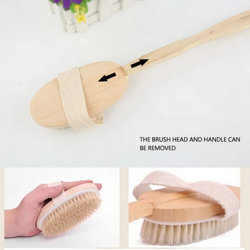 Ванная комната тела кисти с длинной ручкой для ванны натуральные кисточки