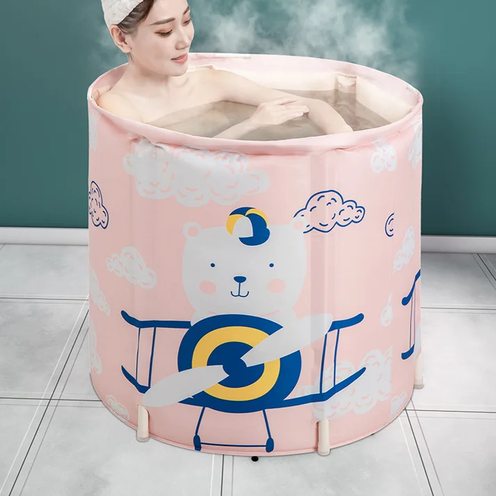 

Portable Plastic Bathtub Bucket Foldable Baby SPA Hot Water Shower Bathtub Steam Adult Opvouwbaar Bad Bathroom Products DE50YT