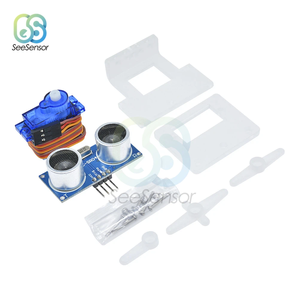 Mini SG90 сервопривод + HC-SR04 Ультразвуковой дальномер Монтажные кронштейны DIY наборы |